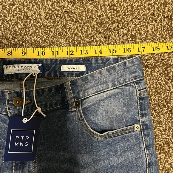 Peter Manning medium wash skinny jeans with stretch 34w-29l - Picture 4 of 6